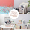 Simple Style Rose Gold Triangle Iron Wire Magazine Rack Black White Bookshelf UK