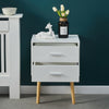 White Bedside Table Cabinet Unit Side End Table Bedroom Furniture Modern