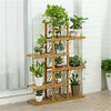 Reinforced 52" Tall 6 Tier Wood Plant Stand Corner Shelf Garden Court Indoor Dec