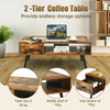 Industrial TV Stand Retro TV Cabinet Media Entertainment Center Coffee Tea Table
