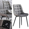 2X Dining Chairs Living Room Chairs with Velvet Metal Backrest Counter Chairs