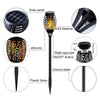 1PC 12 LED Solar Flickering Flame Effect Torch Stake Dancing Garden Light Lamp
