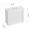 WHITE WOODEN SLIMLINE BATHROOM STORAGE UNIT LAUNDRY TOILET CLEANING TIDY BOX