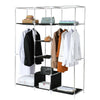 Freestanding Wardrobe Cloakroom Clothes Shoe Storage Organiser Rack Hanging Rail
