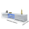 62.99" Modern TV Unit Cabinet TV Stand - Matt Body & High Gloss Doors LED Light