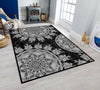 GREY BLACK MODERN DESIGN RUG SOFT LARGE LIVING ROOM FLOOR BEDROOM CARPET RUGS