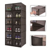 Mondeer 8/12 pcs Stackable Shoe Organiser Boxes Shoe Cabinet Transparent/Black