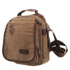 Men Canvas Shoulder Bag Leather Military Messenger Bag Satchel Vintage Handbag