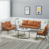 1/2/3 Seater Faux Leather Sofa Armchairs Couches Livingroom Black Brown Modern