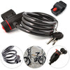 Bike Bicycle Lock Duty Safety Steel Coil Spiral Security Cable Lock with 2 Keys