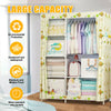 Large Canvas Fabric Wardrobe Cloth Storage Cupboard Home WaterProof Easy Clean