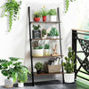 Industrial Ladder Shelf 4-Tier Wall-Leaning Bookcase Plant Flower Display Stand