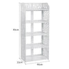 5 Tier White Shoe Rack Organiser Storage Shelf Display Stand Bookcase Bookshelf