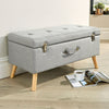 Ottoman Storage Box Pouffe Seat Stool Footstool Storage Bench Upholstered