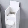 High PVC Bathroom Cabinet Waterproof FreeStanding Narrow Storage Furniture Unit