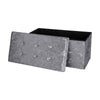 Top Folding Storage Ottoman Seat Toy Storage Box Folding Seat Crushed Velvet