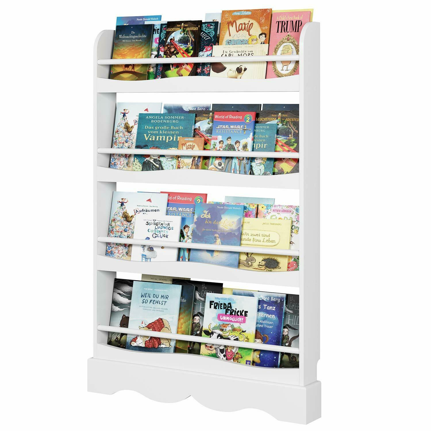 Children Kid ToyBook Storage Rack Bookcase Large Display Bookshelf Tidy Shelving