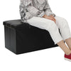 2 Seater PU Leather Storage Ottoman Foldable Seat Stool Bench Chest Toy Box 76CM