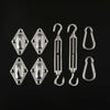 8pcs Stainless Steel Sun Sail Shade Canopy Fixing Fittings Hardware Accessory CP
