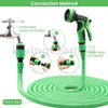 Expandable Garden Hose Pipe Spray Gun Flexible Stretch Pipes 9 Modes 16-50FT