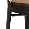 Industrial Metal Wood Bar Table + 2/4 Stools Set Breakfast Bistro Dining Chairs