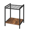 HOOBRO Side Table Sofa Table with Removable Tray Snack Tray Table Industrial