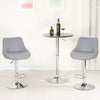 2X Bar Stools Leather Swivel Gas Lift Breakfast Bar Rest Chairs Kitchen Grey