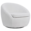 Fluffy Sherpa Upholstered Tub Armchair 360º Rotating Barrel Armchair Sofa Chair