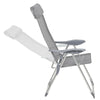 Set 4 Aluminium folding garden chairs outdoor camping patio furniture silver new