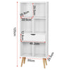 Bookcase Display Storage Drawers Cupboard Cabinet Storage Shelving 50x29.5x120cm