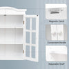 Wall-mounted Bathroom Cabinet Double Door 3 Tiers Medicine Storage Organizer