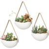 Set of 3 Modern Ceramic Wall Hanging Plant Pot Planter Indoor Outdoor Home Decor