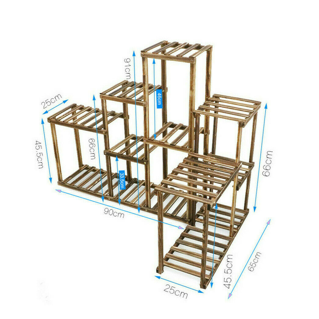 Large Combined Flower Ladder Potted Shelf Holder Rack 13 Tier Corner Plant Stand