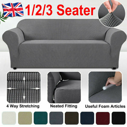 Sofa Covers Elastic Stretch Settee Slipcover Soft Protector Couch 1/2/3Seater