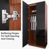 2 Door Double Wardrobe Storage Black Walnut Full Mirrored High Gloss Furniture