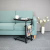 Adjustable Height Sofa Bed Side End Coffee Table on Wheels Laptop Notebook Desk