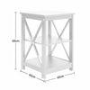 Wooden White Bedside Table Cabinet Small Side End Table Nightstand Storage Shelf