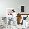 Modern Dressing Table Stool Vanity Set Makeup Desk w/ LED Light Mirror & Drawers