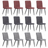 Set of 4 Dining Chairs Padded Seat Retro Metal Legs Office Kitchen Lounge Chair