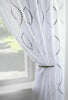 CLEARANCE Single Voile Patterned Curtain Sheer Panels Slot Top - Free Postage
