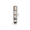 Wooden Shelf Floor Standard Lamp Lounge Reading Light 4 Tiered Shelving Home