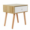 Small Bedside Table Wooden Cabinet 1 Drawer Unit Storage Bedroom Nightstand Wood