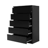 Home Matt Black Chest Of 5 Drawers Bedroom Furniture Hallway Storage Cabinet UK