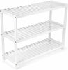 3 Tiers Shoe Rack Storage Shelf Display Stand Organiser Unit White