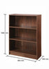 3 Tier Bookcase Wide Display Shelving Storage Unit Wood Furniture Walnut