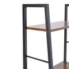 Industrial Ladder Shelf 4 Tier Wooden Bookshelf Storage Shelving Display Rack