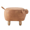 Faux Suede Pippy Animal Shaped Foot Stool Kids Seat Upholstered Wood Legs Toy UK