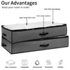 2X 90L Underbed Clothes Storage Bags Zipped Organizer Wardrobe Cube Closet Boxes