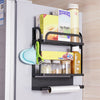 Kitchen Refrigerator Side Magnetic Rack Storage Shelf Paper Towel Rail Organizer