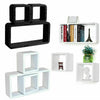 Set Of 3 Modern Elegant Floating Wall Shelves Retro Wall Mount Shelving Units UK